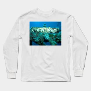 Duval Street Underwater Sign at Vandenberg Wreck Site Long Sleeve T-Shirt